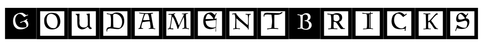 GoudamentBricks Font Image