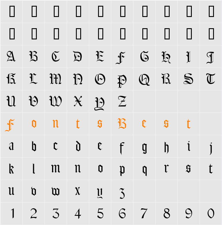 IanSegoe Character Map