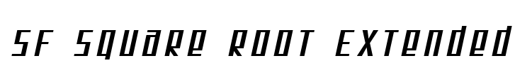 SF Square Root Extended Font Image