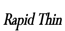 Rapid Thin Font Image