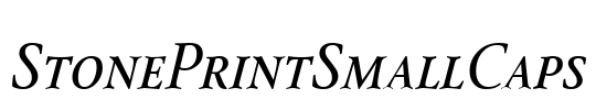 StonePrintSmallCaps