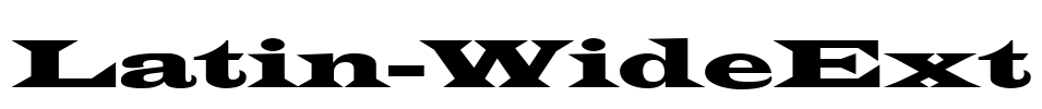 Latin-WideExt Font Image