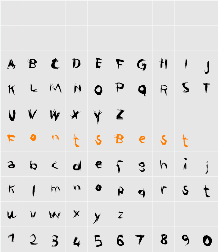 Graffio Character Map