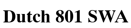 Dutch 801 SWA