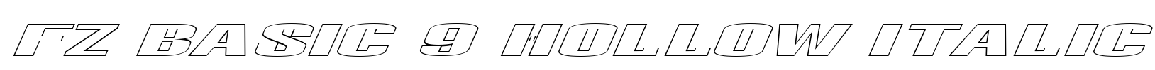 FZ BASIC 9 HOLLOW ITALIC Font Image