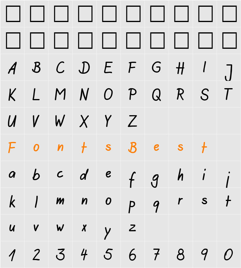 HW Agilo DB Character Map