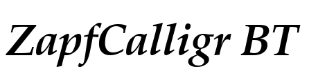 ZapfCalligr BT Font Image