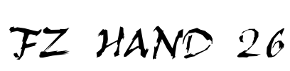 FZ HAND 26 Font Image