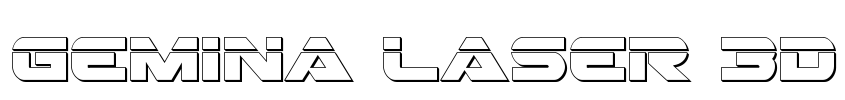 Gemina Laser 3D Font Image