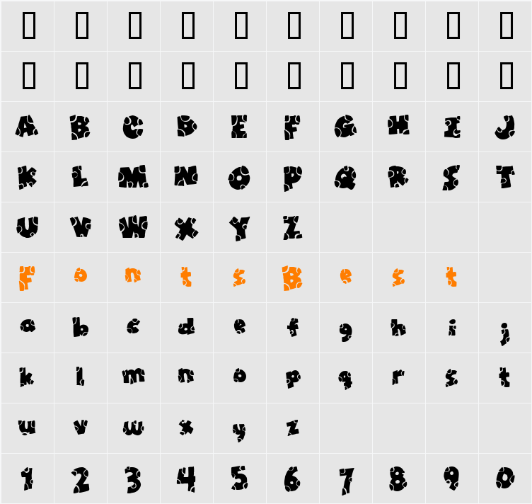 JI-Salals Character Map
