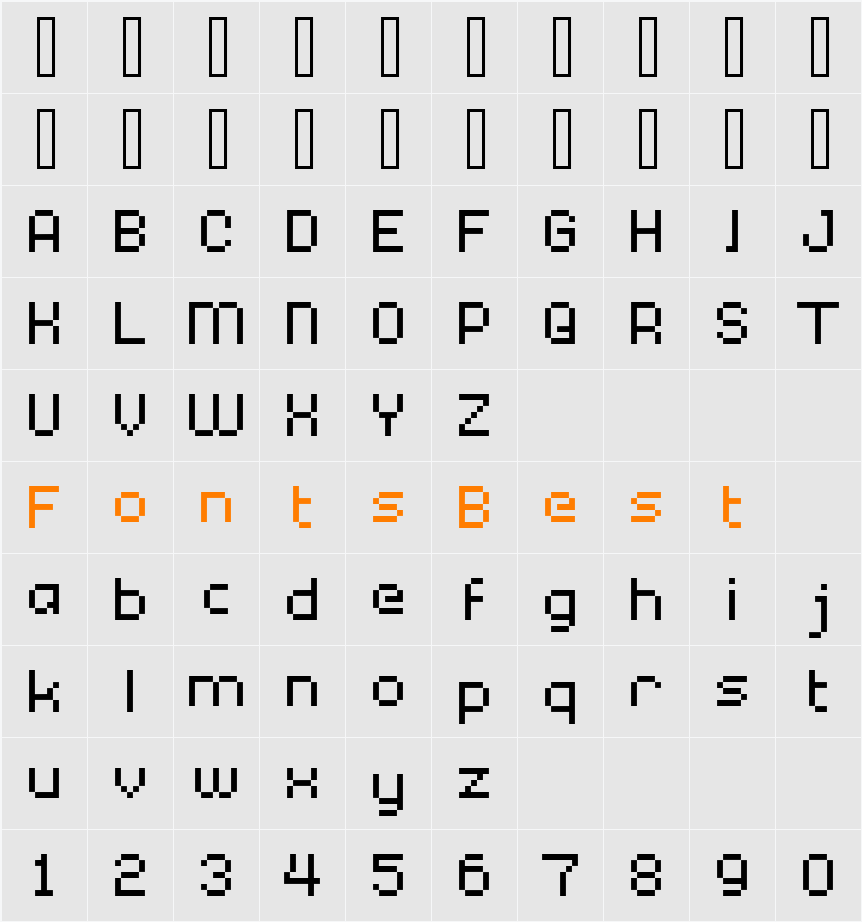PF Nova Character Map