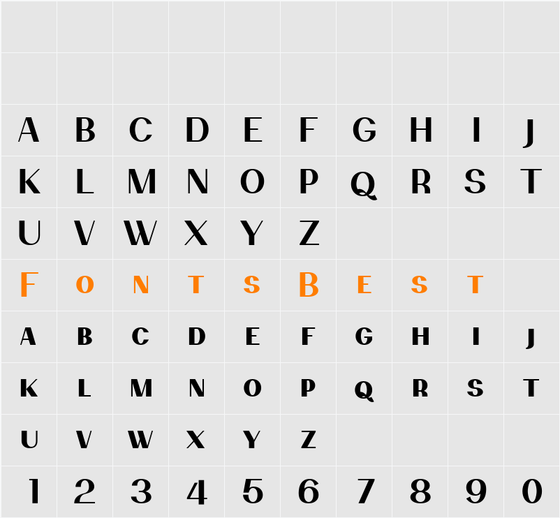 PassionSansPDbk Character Map