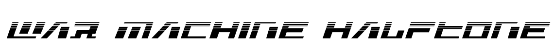 War Machine Halftone Font Image