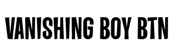 Vanishing Boy BTN Font Image