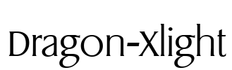 Dragon-Xlight Font Image