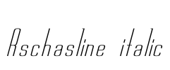 Rschasline italic Font Image