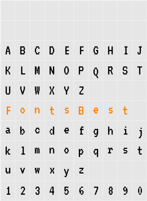 VT323 Character Map
