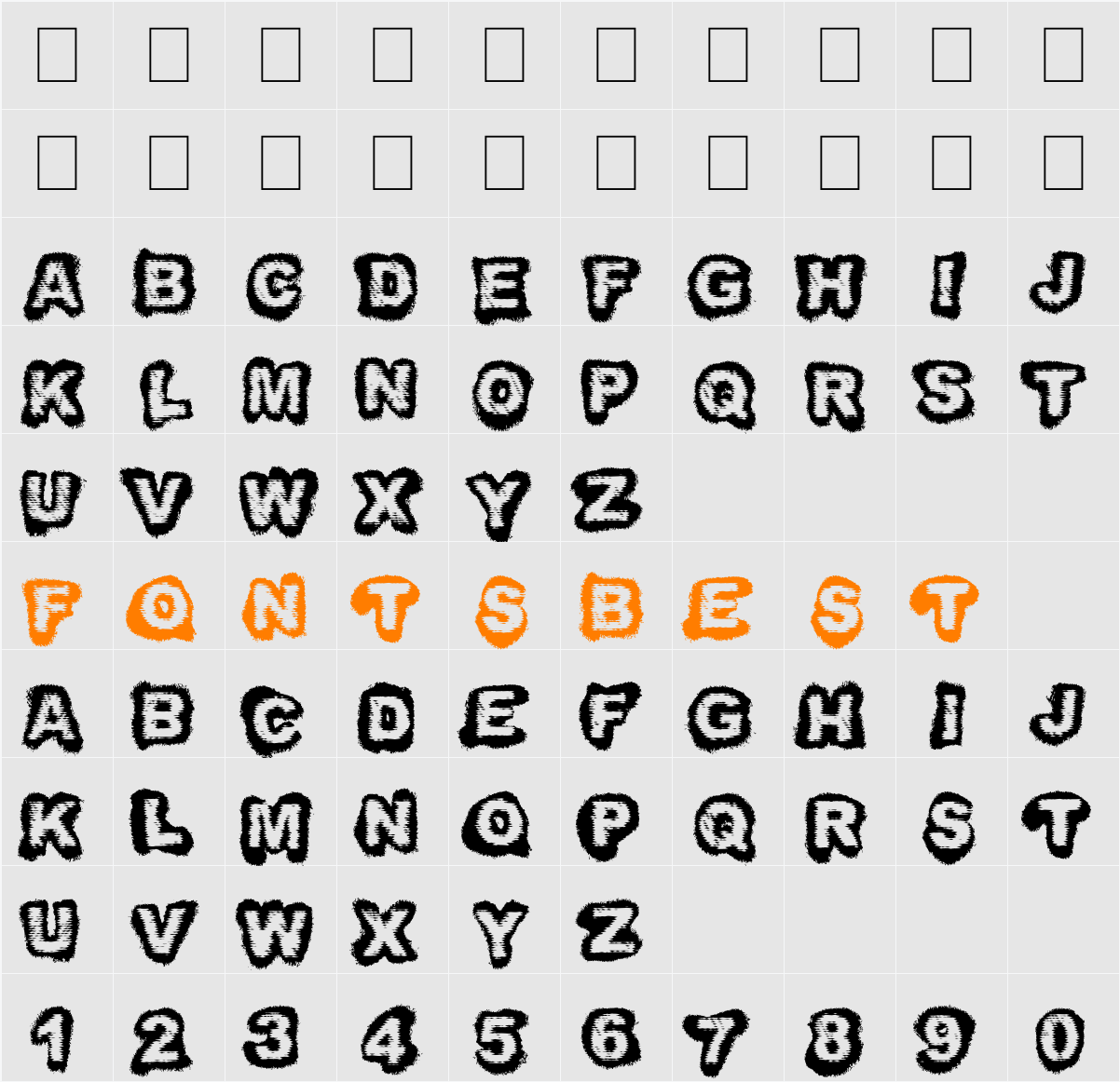 Snuff Character Map