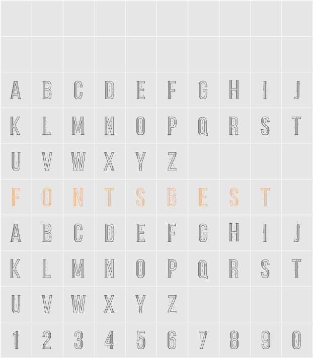 Sea Font Character Map