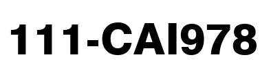 111-CAI978 Font Image