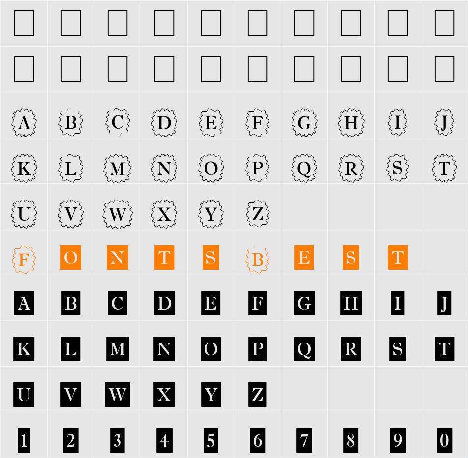 a_AntiqueTrdCmDc3Cb Character Map