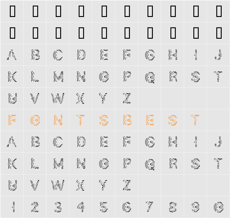 LTSilver Character Map
