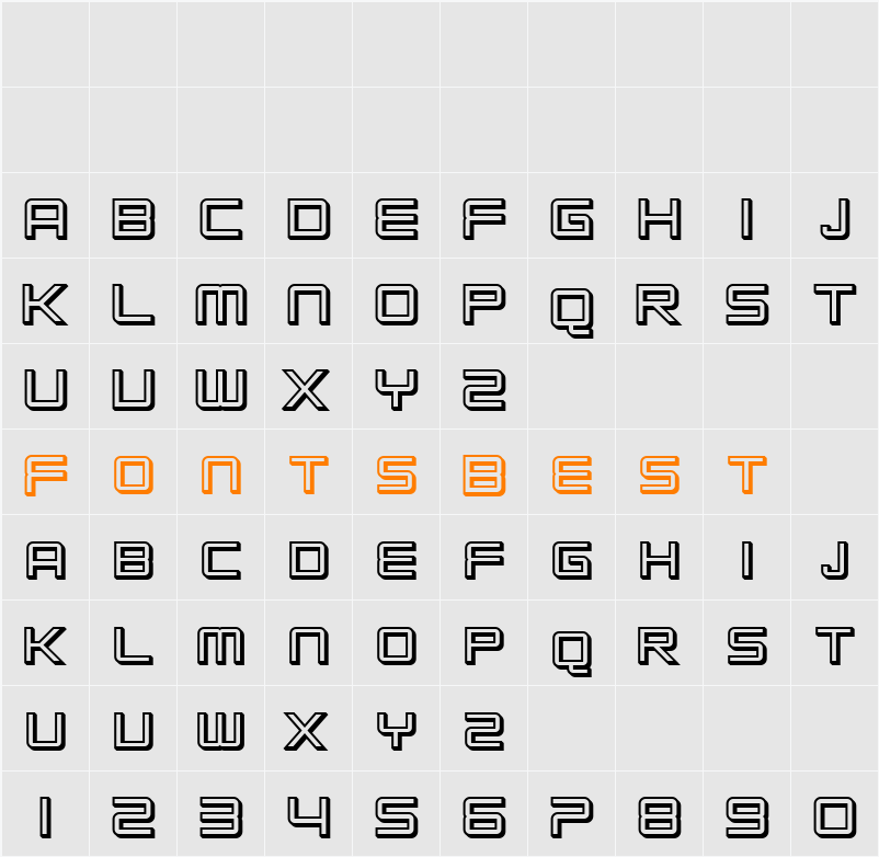 SF Chromium 24 SC Character Map