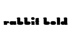 Rabbit bold Font Image