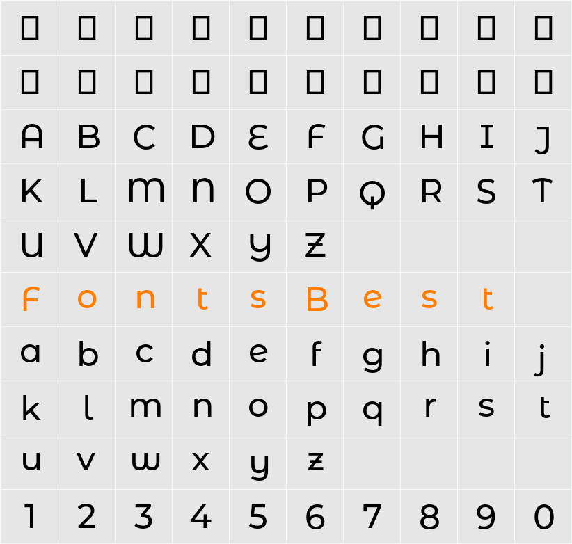 Montserrat Alternates Medium Character Map