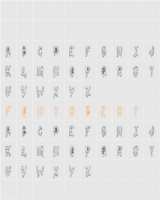 Goodnight Freak Character Map