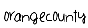OrangeCounty Font Image