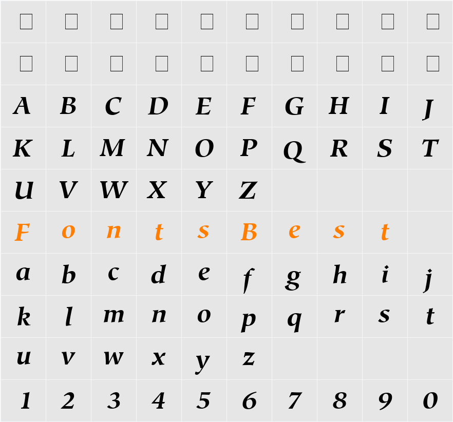 Glossary SSi Character Map
