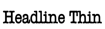 Headline Thin Font Image