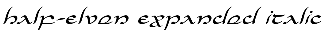 Half-Elven Expanded Italic Font Image