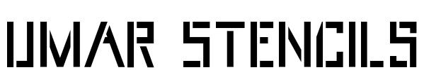 Umar Stencils Font Image