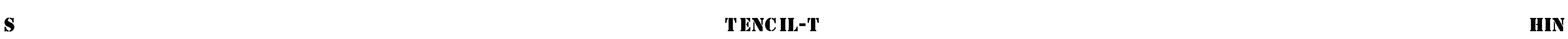 Stencil-Thin Font Image