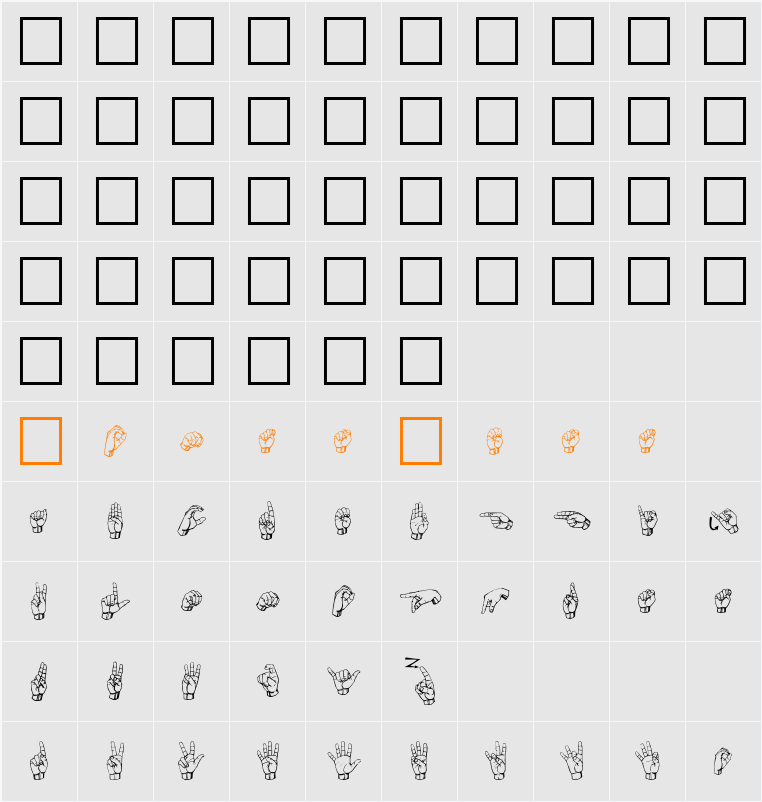 Gallaudet Character Map