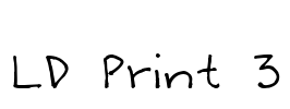 LD Print 3 Font Image