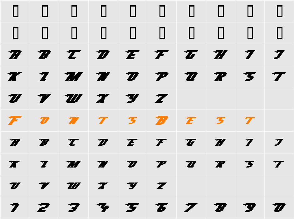 SuperHeterodyne Character Map