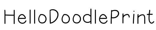 HelloDoodlePrint Font Image