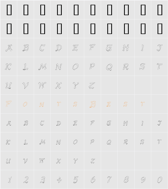 GengisKahnOutline Character Map