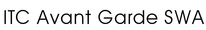 ITC Avant Garde SWA Font Image