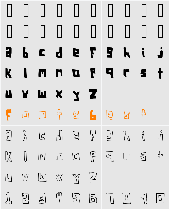 FSO square bracket Character Map