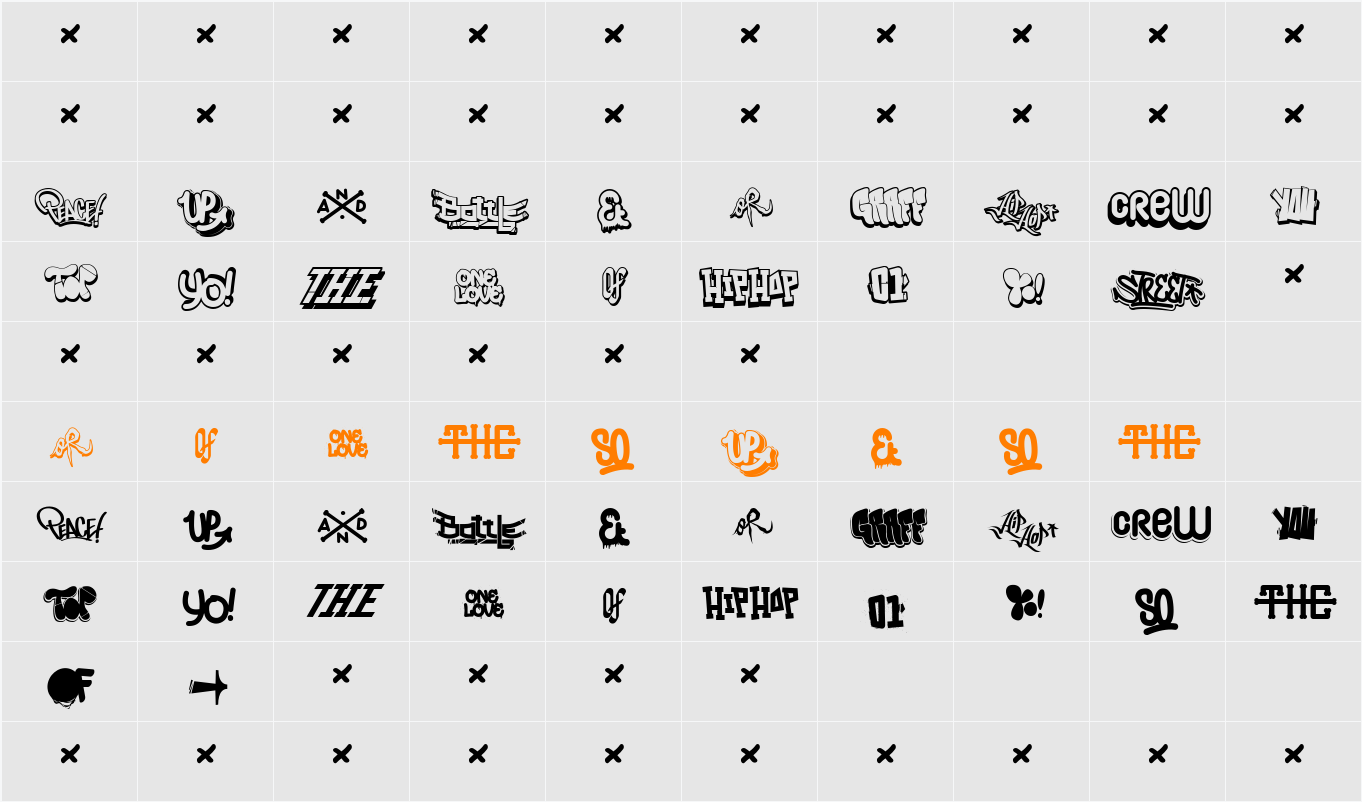Hip Hop Lab1 Character Map