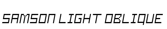 Samson Light Oblique Font Image