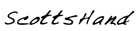 ScottsHand Font Image