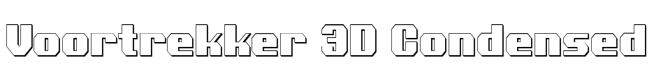Voortrekker 3D Condensed Font Image