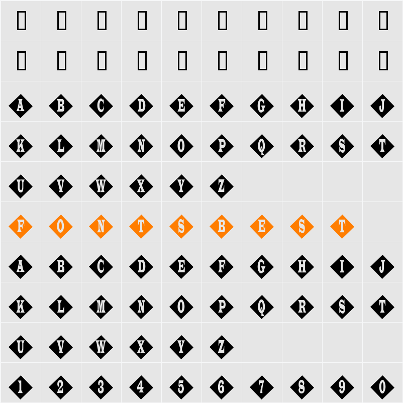 FrootStand Character Map