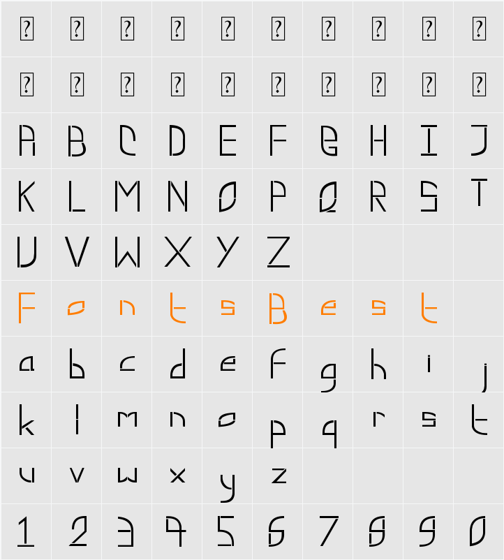 Break Curve Character Map