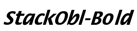 StackObl-Bold Font Image
